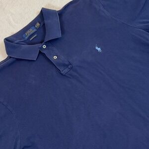 Polo Ralph Lauren Custom Slim Fit‎ Blue Polo Shirt Men's Size XXL